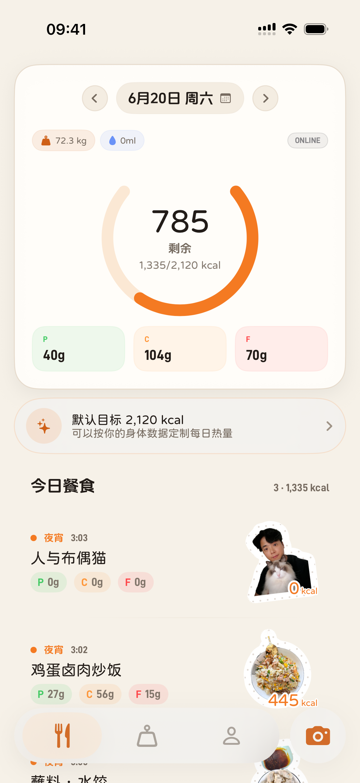 每日热量圆环